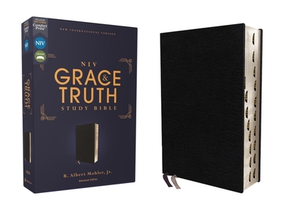 Niv, the Grace and Truth Study Bible (Trustworthy and Practical Insights), European Bonded Leather, Black, Red Letter, Thumb Indexed, Comfort Print - Mohler Jr, R Albert (Editor), and Zondervan