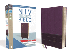 NIV, Thinline Bible, Large Print, Imitation Leather, Purple, Red Letter Edition