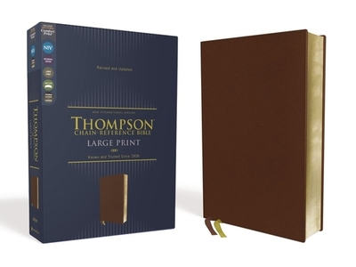 Niv, Thompson Chain-Reference Bible, Large Print, Genuine Leather, Cowhide, Brown, Red Letter, Art Gilded Edges, Comfort Print - Thompson, Frank Charles, Dr. (Editor), and Zondervan