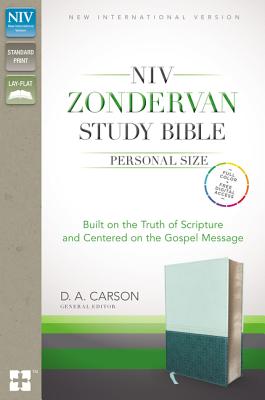 NIV, Zondervan Study Bible, Personal Size, Imitation Leather, Green/Blue, Indexed: Built on the Truth of Scripture and Centered on the Gospel Message - Carson, D A (Editor), and Alexander, T Desmond, Dr., and Hess, Richard, Dr.