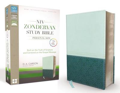 NIV Zondervan Study Bible, Personal Size, Leathersoft, Light Blue/Turquoise: Built on the Truth of Scripture and Centered on the Gospel Message - Carson, D. A. (General editor), and Alexander, T. Desmond (Associate editor), and Hess, Richard (Associate editor)