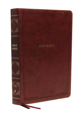 NKJV Holy Bible, Super Giant Print Reference Bible, Brown Leathersoft, 43,000 Cross references, Red Letter, Comfort Print: New King James Version - Nelson, Thomas
