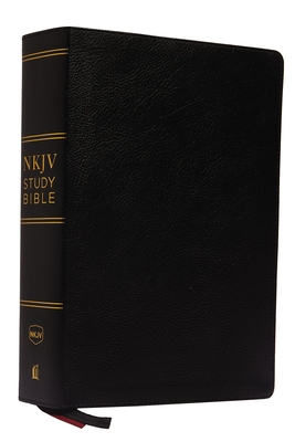 NKJV Study Bible, Premium Bonded Leather, Black, Comfort Print: The Complete Resource for Studying God's Word - Thomas Nelson