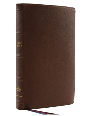 NKJV, Thinline Reference Bible, Large Print, Premium Goatskin Leather, Brown, Premier Collection, Comfort Print: Holy Bible, New King James Version - Thomas Nelson