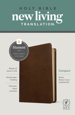 NLT Compact Bible, Filament Enabled Edition (Red Letter, Leatherlike, Rustic Brown) - Tyndale (Creator)