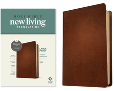 NLT Large Print Thinline Reference Bible, Filament-Enabled Edition (Genuine Leather, Brown, Red Letter)