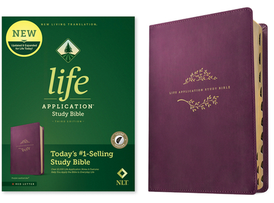 NLT Life Application Study Bible, Third Edition (Leatherlike, Purple, Indexed, Red Letter) - Tyndale (Creator)