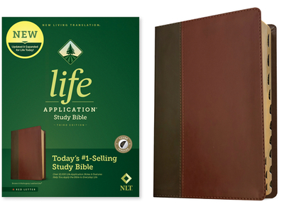 NLT Life Application Study Bible, Third Edition (Red Letter, Leatherlike, Brown/Tan, Indexed) - Tyndale (Creator)