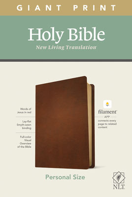 NLT Personal Size Giant Print Bible, Filament Enabled Edition (Genuine Leather, Brown) - Tyndale (Creator)