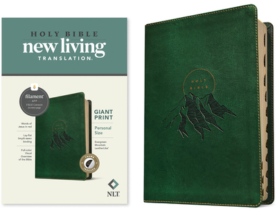 NLT Personal Size Giant Print Bible, Filament-Enabled Edition (Leatherlike, Evergreen Mountain, Red Letter) - Tyndale (Creator)