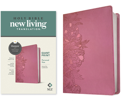 NLT Personal Size Giant Print Bible, Filament Enabled Edition (Red Letter, Leatherlike, Peony Pink) - Tyndale (Creator)