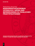 Noeggerathiostrobus Vicinalis E. Weiss Und Bemerkungen Zu ?hnlichen Fruktifikationen