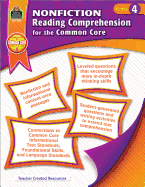 Nonfiction Reading Comprehension for the Common Core Grd 4