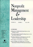 Nonprofit Management & Leadership, No. 1, Winter 2000