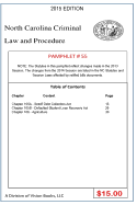 North Carolina Criminal Law and Procedure-Pamphlet 55