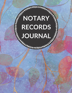 Notary Records Journal: Official Notary Records Book ( Acts Records Events Log, Notary Template & Services Receipt Book ) Paperback, Large Size