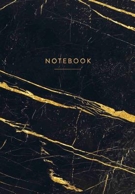 Notebook: Black Marble with Gold Veins Journal 120 Pages - B5 Size - Paperlush Press