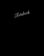Notebook: Black Minimalist Blank Lined Journal, 120 Pages, 8"x10"