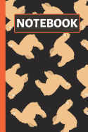 Notebook: Black & Orange Alpaca Journal to Write in