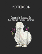 Notebook: Chicken Lady Gifts Funny For Silkie Chicken Lady Lovely Composition Notes Notebook for Work Marble Size College Rule Lined for Student Journal 110 Pages of 8.5"x11" Efficient Way to Use Method Note Taking System