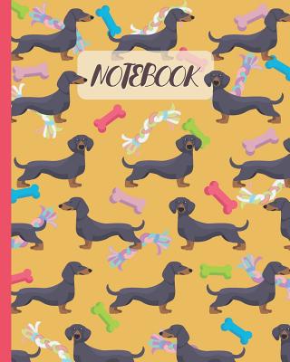 Notebook: Cute Black & Tan Dachshunds - Lined Notebook, Diary, Track, Log & Journal - Gift Idea for Boys Girls Teens Men Women (8"x10" 120 Pages) - Cute Love Fluff