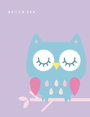 Notebook: Cute owl on purple cover and Dot Graph Line Sketch pages, Extra large (8.5 x 11) inches, 110 pages, White paper, Sketch, Draw and Paint - Lover, Magic