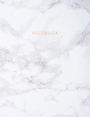 Notebook: Elegant White Marble with Gold Lettering - Marble & Gold Journal 150 College-Ruled Pages 8.5 X 11 - A4 Size - Shady Grove Notebooks
