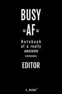 Notebook for Editors / Editor: awesome handy Note Book [120 blank lined ruled pages]
