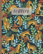 Notebook: Leopards in Jungle - Lined Notebook, Diary, Track, Log & Journal - Gift Idea for Kids, Teens, Men, Women (8"x10" 120 Pages)