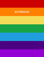 Notebook: LGBT notebook - Rainbow notebook - 100 pages - Lined - 8.5 x 11