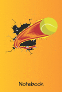 Notebook: Tennis Tennisball - A5 - Dot Grid (Gepunktet) 120 Seiten - Notizbuch - Tagebuch - Tagesplaner - Wochenplaner - Planer - Geschenk