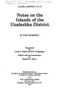 Notes on the Islands of the Unalaska District