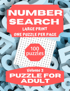Number Search Puzzle for Adults: Large Print Number Search Book for Adults and Seniors Vol 3