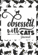Obsessed With Cats Journal: Fun, Playful Black Kitty Pattern Cover; Lined, Undated