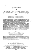 Oddments of Andean Diplomacy, and Other Oddments