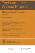 Optical Data Processing - Casasent, D