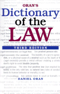 Oran's Dictionary of the Law, 3e - Oran, Daniel