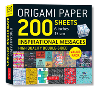 Origami Paper 200 sheets Inspirational Messages 6 inch (15 cm)