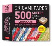Origami Paper 500 Sheets Chiyogami Patterns 4" (10 CM): Tuttle Origami Paper: High-Quality Double-Sided Origami Sheets Printed with 12 Different Designs