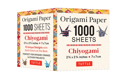 Origami Paper Chiyogami 1,000 Sheets 2 3/4 in (7 CM): Tuttle Origami Paper: High-Quality Double-Sided Origami Sheets Printed with 12 Designs (Instructions for Origami Crane Included) - Tuttle Publishing (Editor)