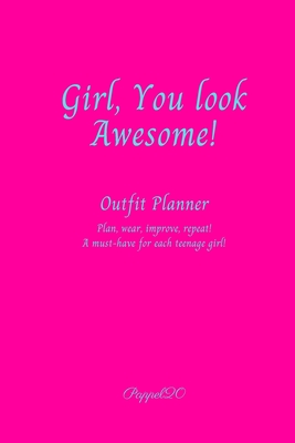 Outfit Planner Cover Hollywood Cerise color 200 pages 6x9 Inches - Pappel20
