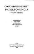 Oxford University Papers on India: Volume 1 Part 1