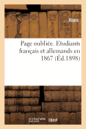 Page Oubli?e. Etudiants Fran?ais Et Allemands En 1867