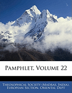 Pamphlet, Volume 22