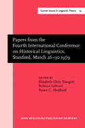 Papers from the Fourth International Conference on Historical Linguistics, Stanford, March 26-30 1979