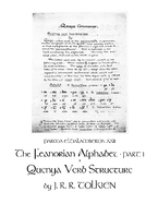 Parma Eldalamberon 22 : The Feanorian Alphabet, Part 1 & Quenya Verb Structure