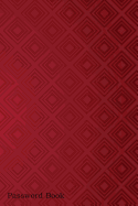 Password Book: Include Alphabetical Index With Red Pattern Abstract Background