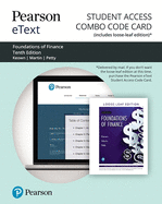 Pearson Etext for Foundations of Finance -- Combo Access Card