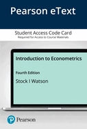Pearson Etext Introduction to Econometrics -- Access Card