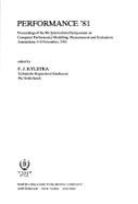 Performance '81: Proceedings of the 8th International Symposium on Computer Performance Modelling, Measurement, and Evaluation, Amsterdam, 4-6 November 1981 - Kylstra, F J